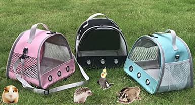 Guinea Pig Carrier, Small Animal Bird Rabbit Turtle Carrier Bag, African Hedgehog Portable Travel Carrier Outdoor Hangbag, Bird Rabbit Guinea Pig Squirrel Carrier - Image 5