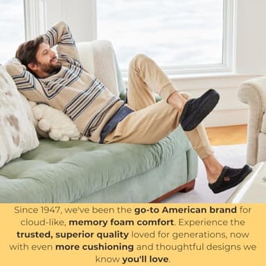 Dearfoams Men's Indoor/Outdoor Breathable Memory Foam Clog Offered in Wide Widths, Black, Large - Image 4