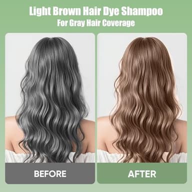 FARNDU Light Brown Hair Dye Shampoo 3 in 1 with Argan Oil – 10-15 Min Gray Coverage, Natural Instant Hair Color Shampoo for Women and Men, Long-Lasting Up to 6 Months - Image 7