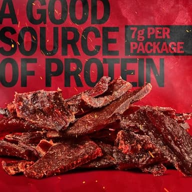 Jack Link's Beef Jerky, Original, Multipack Bags – Flavorful Meat Snacks for Lunches, Ready to Eat Protein Snacks, Individual Packs - 7g of Protein, Made with 100% Beef – 0.625 oz (Pack of 5) - Image 4