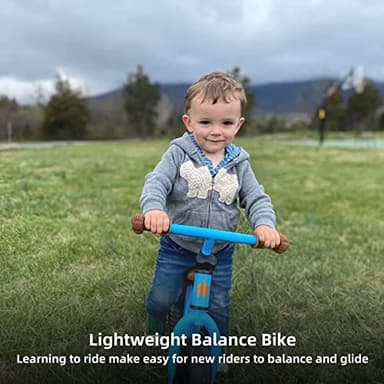 JOYSTAR 10 Inch Toddler Balance Bike 2 Year Old Push Bicycle with Footrest 10" Glider Bikes Toddler Bike Training Bicycle Birthday Gifts for 2-4 Boys Blue - Image 6