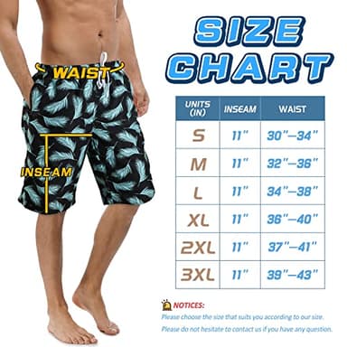 Srnede Mens Swim Trunks Swimming Trunks Swim Shorts Quick Dry 11 Inch with Mesh Lining Funny Swimwear Bathing Suits - Image 2