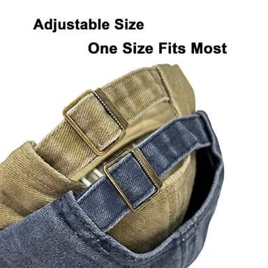 NPJY Vintage Washed Distressed Cotton Dad Hat Baseball Cap Adjustable Trucker Unisex Hats Black - Image 4