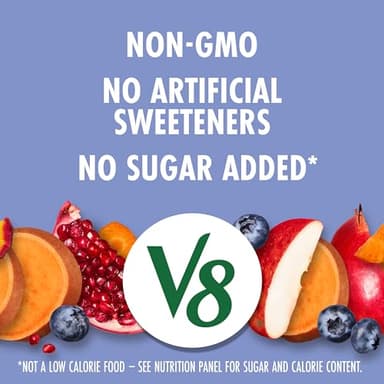 V8 Blissfully Berry 100% Fruit and Vegetable Juice, 8 fl oz Can (24 Pack) - Image 6
