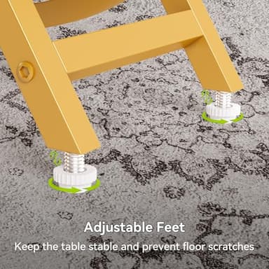 LITTLE TREE End Table, 4-Tier Narrow Faux Marble Side Table with Large Storage Space, Modern Nightstand and Bedside Table for Living Room, Home Office, Bedroom, White and Gold - Image 7