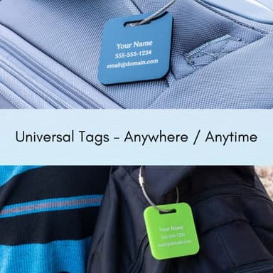 Custom Luggage Tags (3 or 6 Pack) - Personalized Unique Suitcase & Backpack Travel, Durable, Waterproof & Heavy Duty (Red) - Image 7