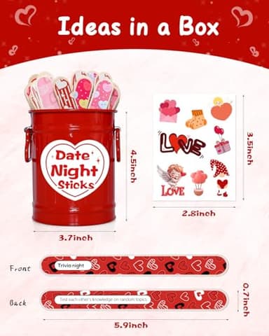 xiheer Date Night Ideas for Couples, 36 Date Night Sticks Couples Games for Boyfriend Girlfriend, Engagement Husband Wife Bridal Anniversary Wedding for Him and Her - Image 2