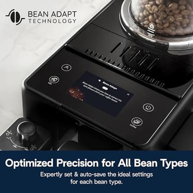 De'Longhi Rivelia Automatic Espresso Machine with Grinder & Milk Frother – All-in-One Coffee Maker, Hot & Iced Latte, Cappuccino, Bean Switch System, Burr Grinder, Compact Italian Design, Black - Image 9