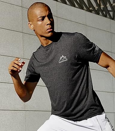 NORTHYARD Men's UPF 50+ Sun Protection Shirts Swim SPF UV Quick Dry Short Sleeve T-Shirts for Athletic Fishing Rash Guard Midnight Heather 2XL - Image 5