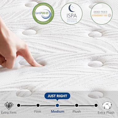 California King Mattress, 14 Inch Hybrid Cal King Size Mattress in a Box with Gel Memory Foam, Upgraded Strengthen Pocket Spring for Motion Isolation, Pressure Relief, Edge Support, 72"*84"*14" - Image 4