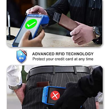 Aiuwo Airtag Wallet for Men,Mens Wallet Card Holder,Smart,Slim,Minimalist Wallet,Credit Cards Holder RFID Blocking Wallet (Airtag Wallet, Crazy Horse Brown) - Image 6