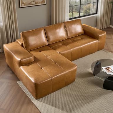 ovios Sectional Cloud Couch for Living Room, Modular Floor Sofa with Plush Corduroy, No Assembly Required, Big Comfy Couches Set with Fluffy Memory Foam, Stupendous U Shaped Sofas with Chaise, Brown - Image 7