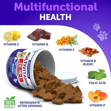 Dog Multivitamin Chewable with Glucosamine 26 in 1 - Dog Vitamins and Supplements - Senior & Puppy Multivitamin for Dogs - Pet Joint Support Health - Immunity, Mobility, Gut Skin - 120 Chews - Image 4