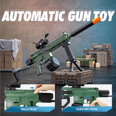 Dulsaera Automatic Blaster, Electric Blaster with Goggles, Fun Shooting Games, Age 18+, Green - Image 6