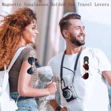 hamdrit Strong Magnetic Glasses Holder for Clothes Eyeglass Chain Glasses Strap Alternative - Gift Ideas Travel Accessories - Image 2