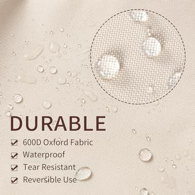 Bestalent Patio Furniture Covers Waterproof,Outdoor 3-Seater Sofa Cover Fits up to 79W x 38D x 35H inches - Image 4