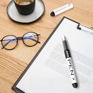 EYEYE Fountain Pens for Writing, 8 Pack Assorted Colors Fine Point Disposable Fountain Pens Stainless Steel Nib, Smooth Writing for Journaling, Drafting, Sketching, Doodling & Gifts - Image 6