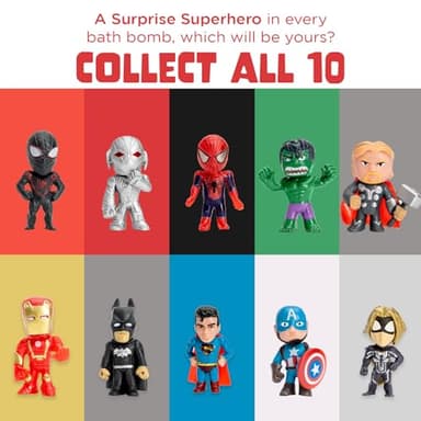 Superhero Boys Bath Bombs with Surprise Hero Toys Inside (12 Pack) - Large Bubble Bomb, Fruity Scents, Relaxing Aromas - Ideal Birthday Gift for Kids by Two Sisters - Image 3
