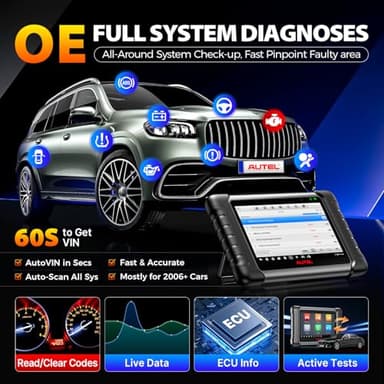 Autel Scanner MaxiCheck MX808S, 2025 US Ver of MaxiCOM MK808S MK808Z, Full Bidirectional Diagnostic Scan Tool as MK900 MX900 MK900BT MK808BT PRO, 3K+ Active Test, 28+ Service, OE All System, OS11, FCA - Image 6