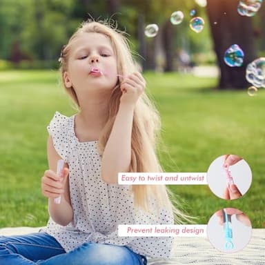 SKK Stationery 36 Pc Mini Bubble Wands, 6 Colors, Party Favors, Outdoor & Christmas Bubble Blower for Kids, Easter & Birthday - Image 7