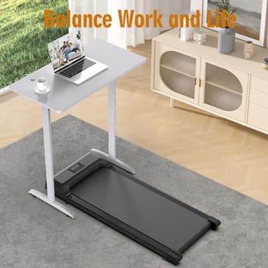 Hivvtui Walking Pad, Under Desk Treadmill for Home Office, 2.5HP Walking Pad with 300lb Weight Capacity, Portable Teadmill with Remote Control, LED Display - Image 5