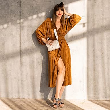 Aomigoct Sandals Women Flat Shoes: Dressy Summer Bohemian Flats Shoes for Women Sandals Comfortable Ankle Strap Outdoor Walking - Image 5