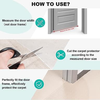 Uross Semi-Circular Carpet Protector for Pets 1PCS, Plastic Cat Carpet Protector for Doorway, Cat Scratch Protector Mat, Cat Ripping Up Under Door Carpet Scratch Stopper - Image 5