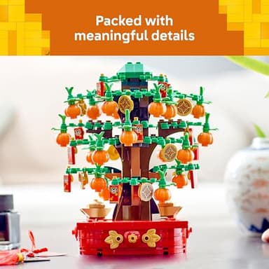 LEGO Money Tree - Lunar New Year Building Toy - Kids Chinese Culture Learning and Educational Toy for Boys and Girls, Ages 9+ - Holiday Decorations for Table - 40648 - Image 3