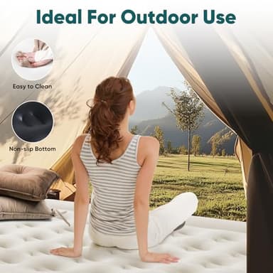 Sweetcrispy Queen Air Mattress - 16" Inflatable Blow Up Airbed with Built-in High Capacity Pump, Double Height, Non-Slip Bottom Design, Weight Capacity 660 lbs Air Bed for Home or Camping - Image 7
