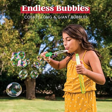 JOYIN 24 Pack 14.6’’ Big Bubble Wands Bulk (2 Dozen) for Summer Toy, Outdoor/Indoor Activity Use, Easter, Bubbles Party Favors Supplies for Kids - Image 2