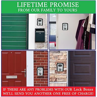 Key Lock Box with Code for Outside - Wall Mount Lockbox for Keys Outdoor - Combination Lock Box to Hide a Key Outside - Key Cabinets - Image 7