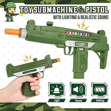 GIFTINBOX Army Costume for Kids, 15PCS Soldier Military Costume Dress Up Role Play Set with Army Accessories, Halloween Costumes for Boys Kids 3-13, Halloween Birthday Gift for Kid - Image 4