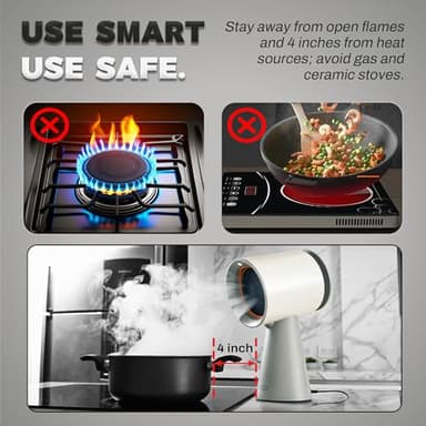 TUCO Portable Range Hood, Desktop Kitchen Exhaust Fan with 3 Speeds, Triple Filter Polymer, Aluminum & Carbon, Low Noise, Oil Collection Cup, Smoke Air Purifier for Indoor BBQ, Hot Pot and RV Kitchens - Image 9