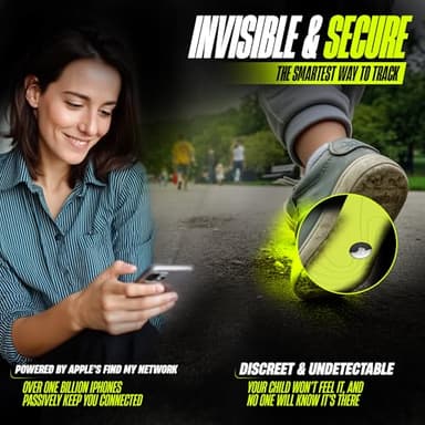 TagSole+ AirTag Shoe Insole - Comfortable & Secure AirTag Shoe Insert for Safety | GPS Tracker Insole for Kids, Elderly & Special Needs – Airtag Hidden Accessory ((20-24cm / 7.87-9.45“)) - Image 3