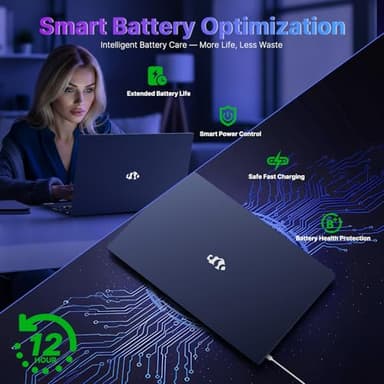 NIMO 17.3 Gaming-Laptop Ryzen 9 8945HS (>i9-13900H) 16GB RAM, 1TB SSD, Radeon 780M, PD 100W USB-C 4.0 AI-Enhanced for Copilot VR Ready, Backlit KB Fingerprint Unlock, Gaming Student Office Business - Image 6