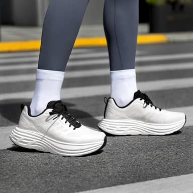 NORTIV 8 Women's Walking Shoes Cushion Running Tennis Shoes ActiveFloat Non-Slip Comfortable Breathable Workout Gym Sports Athletic Fashion Sneakers,Size 7,White,SNWS245W - Image 7