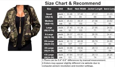 Sexycherry Faddish Military Casual Camouflage Lightweight Thin Short Jacket Coat For Women,Camouflage,X-Large - Image 4