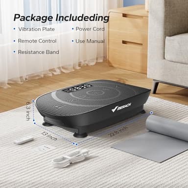 MERACH Vibration Plate Exercise Machine, Whole Body Workout Equipment for Women, Bluetooth and Silicone Pedal, Vibration Plate with Auto Mode, Vibrate Fitness Platform for Home - Image 7