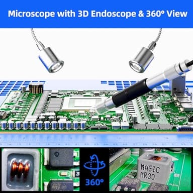 Andonstar AD409 SA 10.1'' HDMI Soldering Digital Microscope with Slide Rail Arm, Endoscope, 300X USB Electronic Microscope Camera for Professional PCB Repair, Soldering, Electronics, Windows PC - Image 6