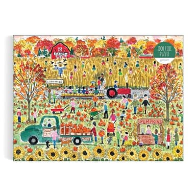 Galison Pumpkin Patch – 1000 Piece Michael Storrings Jigsaw Puzzle Featuring Beautiful Artwork of A Pumpkin Patch During A Fall Day - Image 6