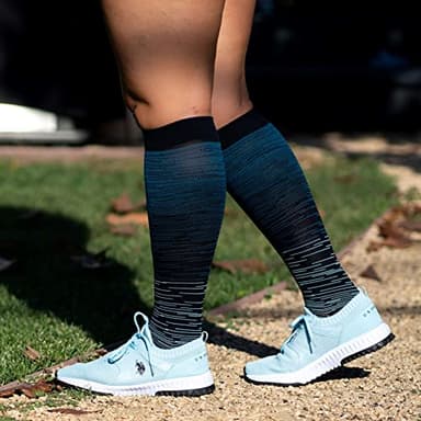Wide Calf Compression Socks for Women & Men Extra Large Size Support Socks for Nurses Running Pregnant Travel, 15-20 mmHg - Image 7