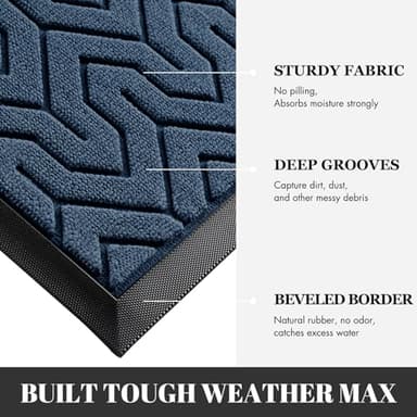 Yimobra 72x24 Indoor Outdoor Runner Rug, Heavy-Duty Waterproof Entrance Mat for High Traffic Areas, Commercial Grade Welcome Door Mat, Easy Clean, Blue - Image 4