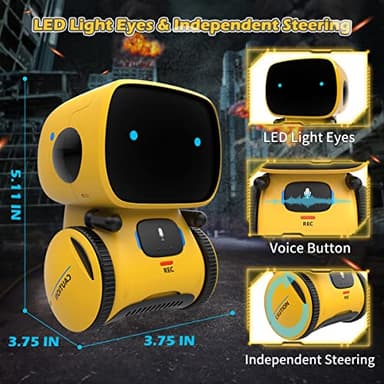 KaeKid Robots for Kids, Interactive Smart Robotic with Touch Sensor, Voice Control, Speech Recognition, Singing, Dancing, Repeating and Recording, Robot Toy for 3 4 5 6 7 8 Year Old Boys Girls - Image 2