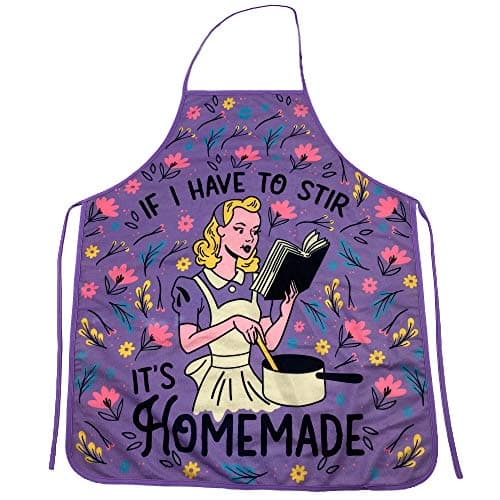 Crazy Dog T-Shirts If I Have to Stir It's Homemade Funny Cooking Graphic Kitchen Accessories Funny Graphic Kitchenwear Cool Food Novelty Cookware Purple Oven Mitt - Image 1
