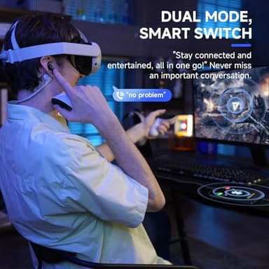 PRISMXR Wireless Gaming Earbuds Compatible with Meta Quest 3/3S/2/Pro, for PS5/4 25ms Low-Latency, 2.4GHz Bluetooth for Steam Deck, Switch, PC (USB-C Dongle Included) - Vega T1 - Image 6