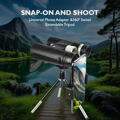 Wipecy 18x50 HD Binoculars for Adults - High Powered, Waterproof, Tripod Compatible - Perfect for Bird Watching, Hunting, Travel - Image 6