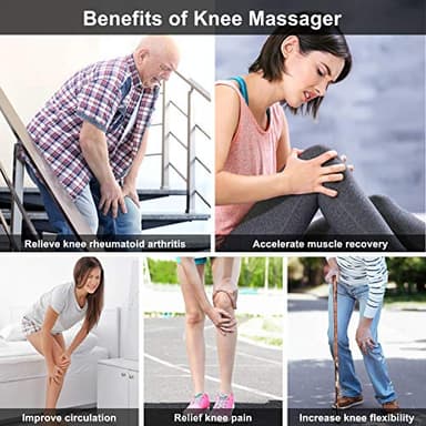 QUINEAR Air Compression Knee Massager with Heat, Knee Brace Wrap for Arthritis Pain Relief, Heating Pad for Knee for Circulation and Pain Relief,3 Modes & 3 Intensities - Image 3