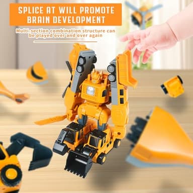 FUYLE Magnetic Transform Engineering Car Assembled Toys with Storage Box, Transforming Robot Toy Construction Vehicle Toy Gift for Kids Age 3-5 4-8, Outdoor Toddler Activities Toys (35 Pcs) - Image 7