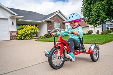 Schwinn Roadster Tricycle, 12 Inch Front Wheel Bike for Kids Ages 2-4, Low Center of Gravity, Retro Steel Frame, Adjustable Seat Grows with your Child, Rear Deck, Tricycle for Toddlers - Image 8