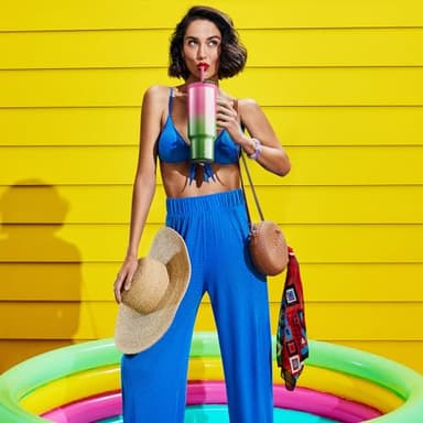 ENCOOL 40 oz Tumbler with Handle and Straw, 100% Leakproof Insulated Tumbler with Lid and Straw, Stainless Steel Travel Mug, Keeps Cold for 34 Hours, Car Cup Holder Friendly (Avenue) - Image 8